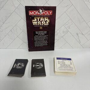 Star Wars Monopoly Limited Collectors Edition 96 Replacement Property Cards etc.